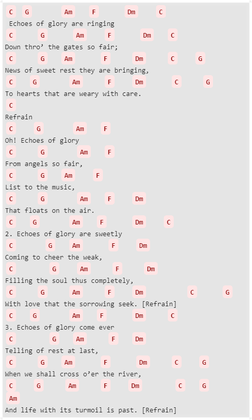 Echoes Of Glory Echoes Of Glory